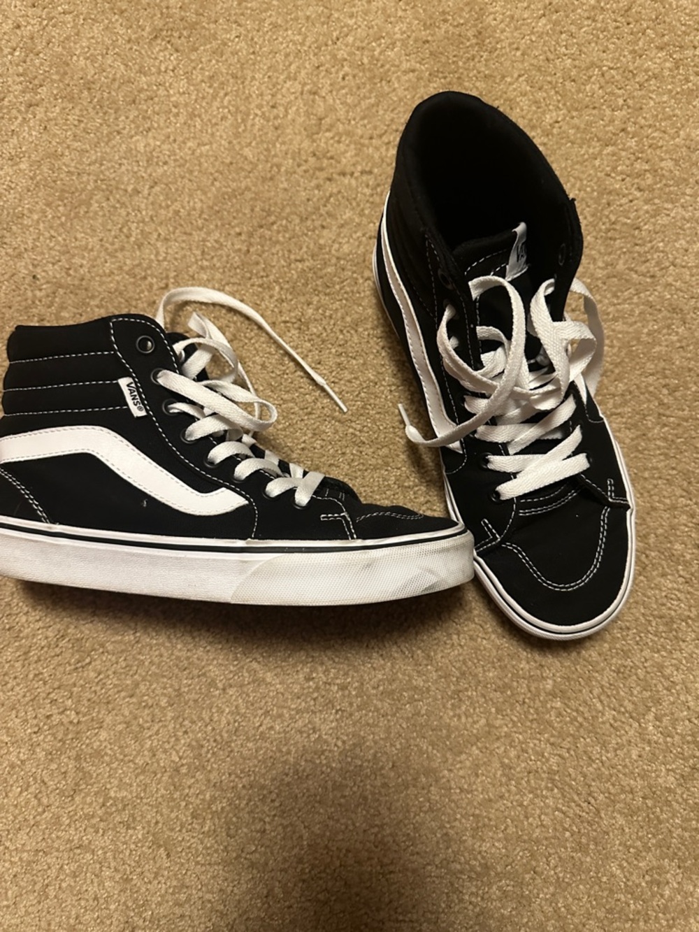 Vans Sk8-Hi Black and White High-Top Skate Sneakers